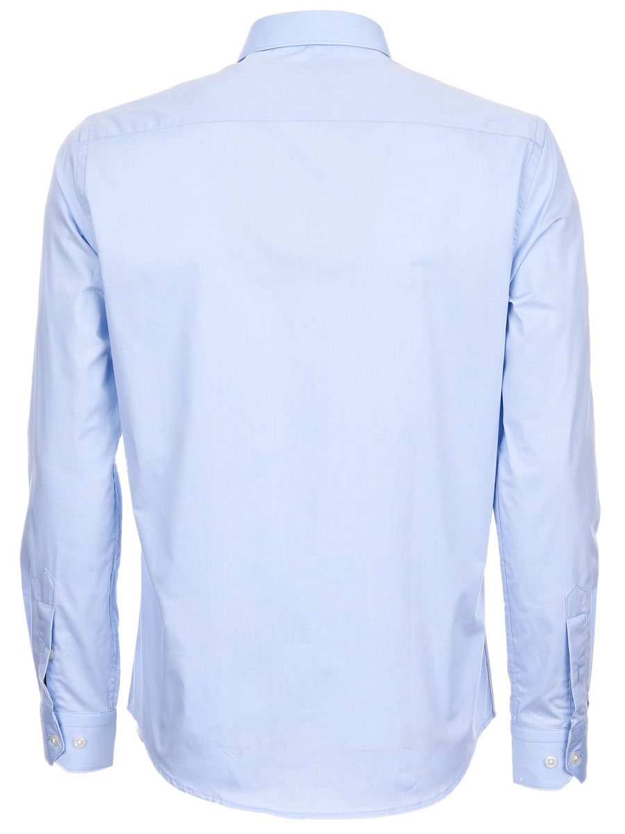 картинка Рубашка однотонная голубая от магазина Одежды+