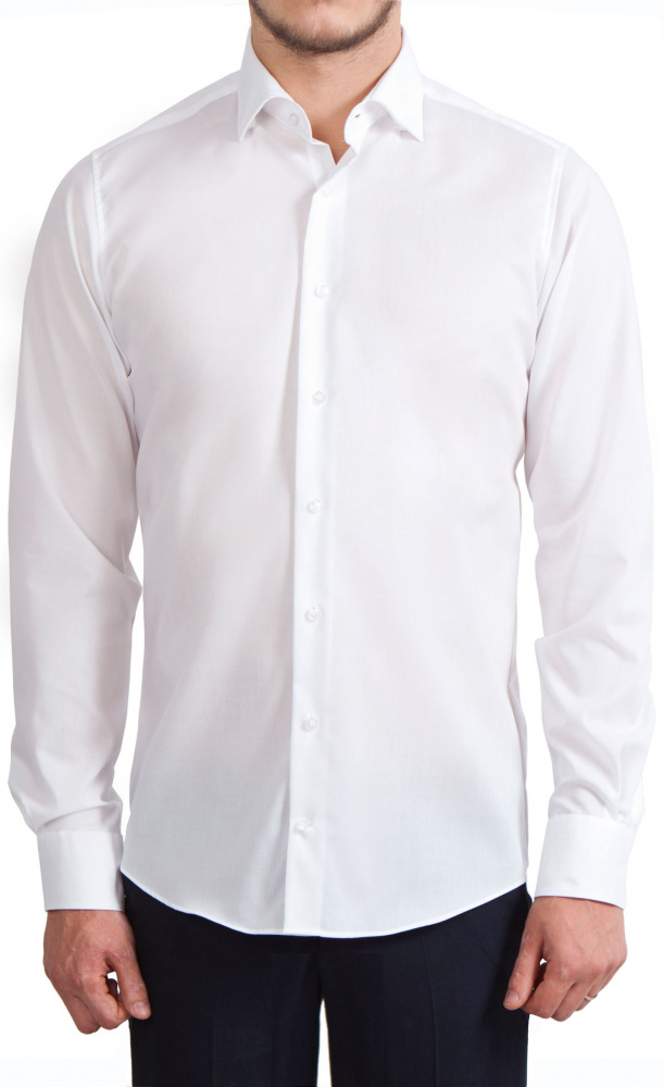 картинка Рубашка однотонная белая non-iron от магазина Одежды+