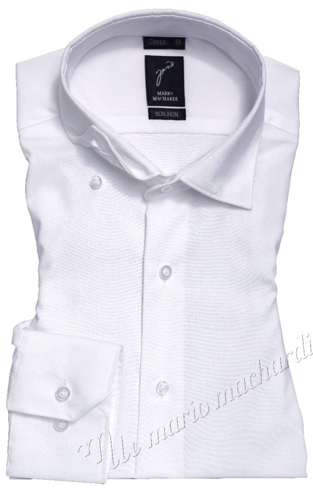 Рубашка однотонная белая non-iron