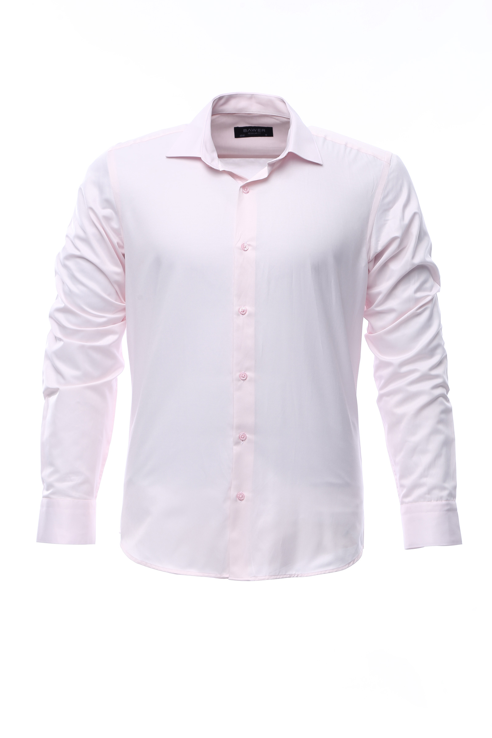 картинка Рубашка однотонная розовая от магазина Одежды+
