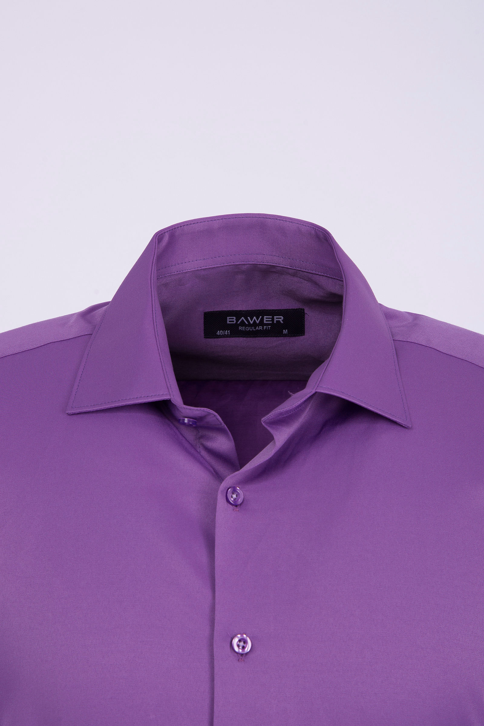 картинка Рубашка однотонная фиолетовая от магазина Одежды+