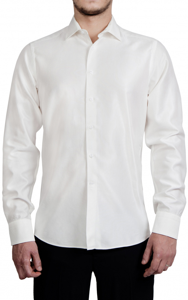 картинка Рубашка однотонная айвори non-iron от магазина Одежды+